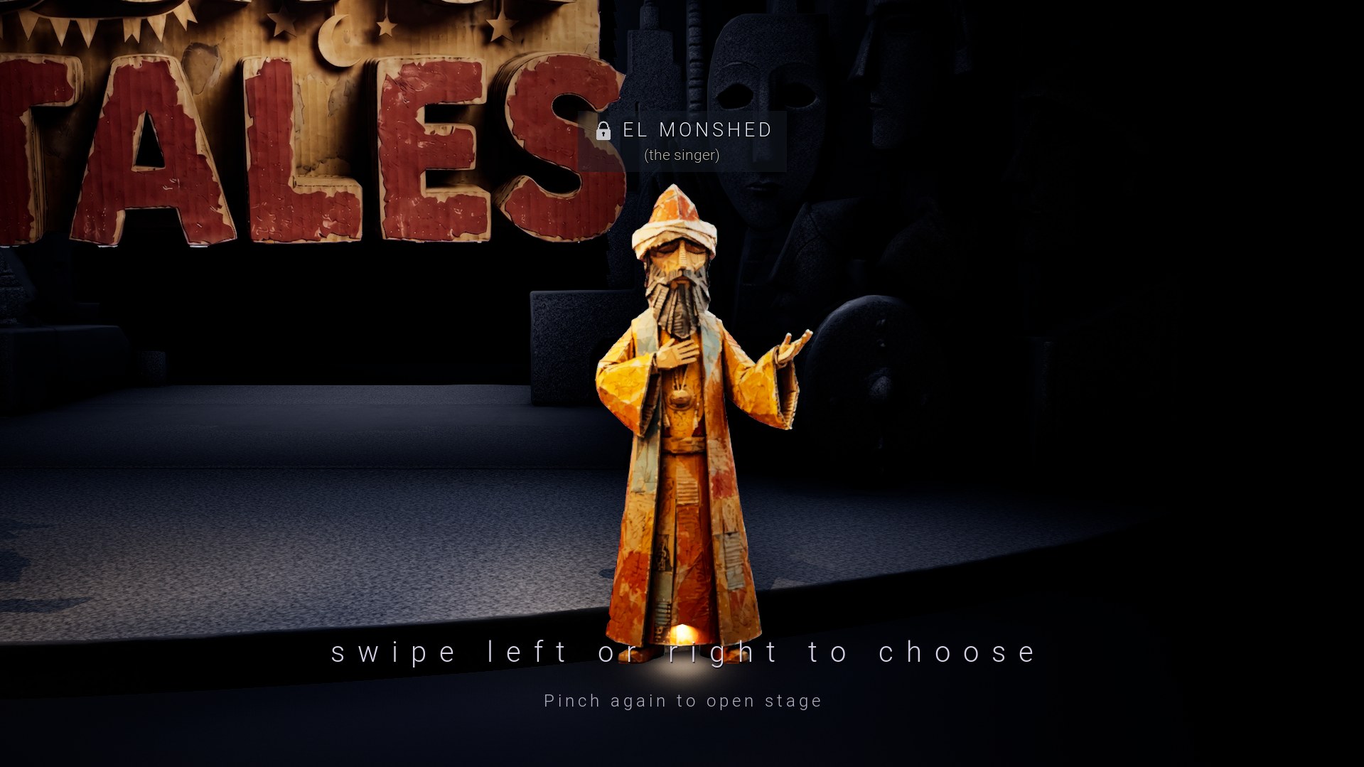 El Monshed, the singer, a Box of Tales character